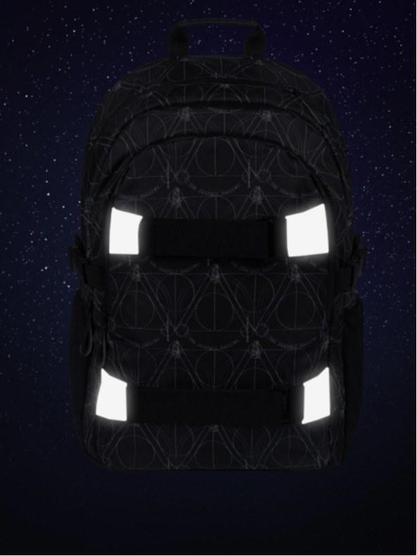 BAAGL  Schwarzes Schulset - Rucksack, Etui, Tasche Baagl Skate Harry Potter Deathly Hallows