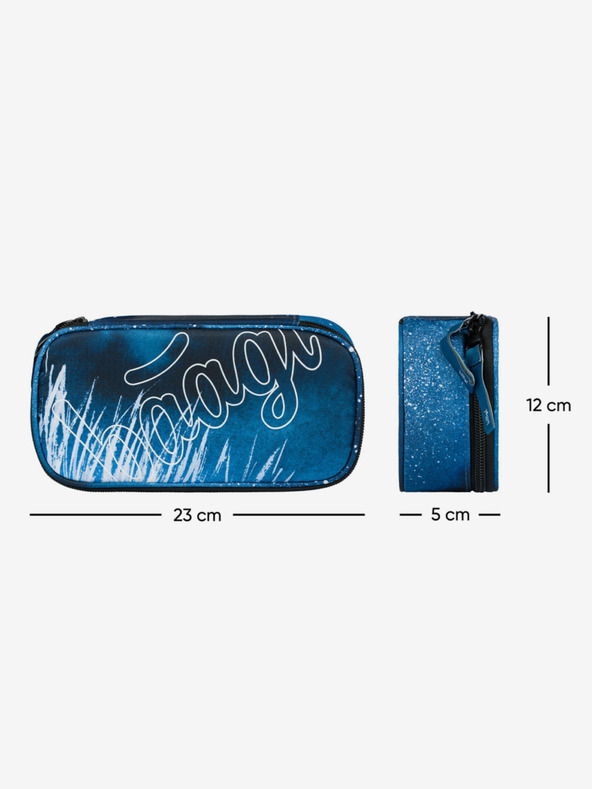 BAAGL  Blaues Schulmäppchen Baagl Skate Steel