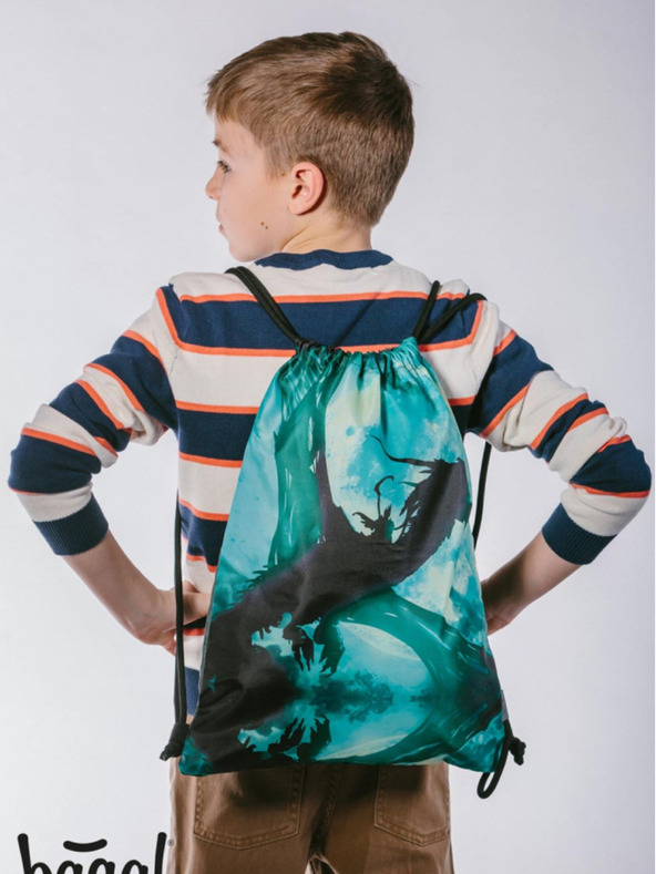 BAAGL  Grünes Schulset Ergo - Aktentasche, Federmäppchen, Tasche Baagl Dragon