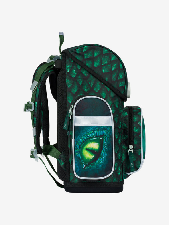 BAAGL  Grünes Schulset Ergo - Aktentasche, Federmäppchen, Tasche Baagl Dragon