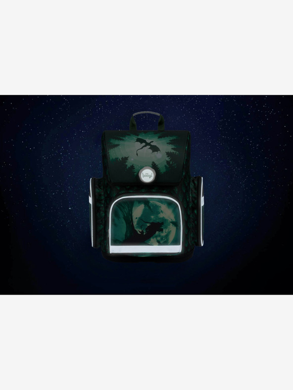 BAAGL  Grünes Schulset Ergo - Aktentasche, Federmäppchen, Tasche Baagl Dragon