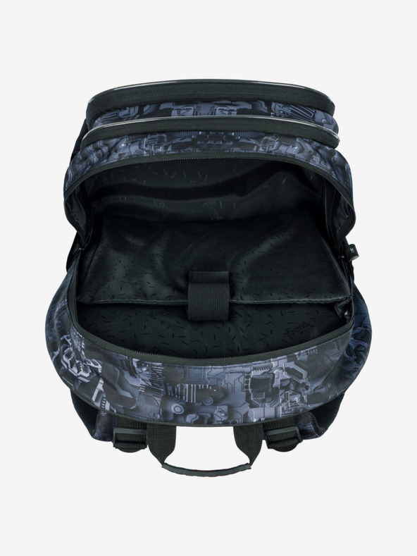 BAAGL  Graues Schulset - Rucksack, Mäppchen, Tasche Baagl Core Technic