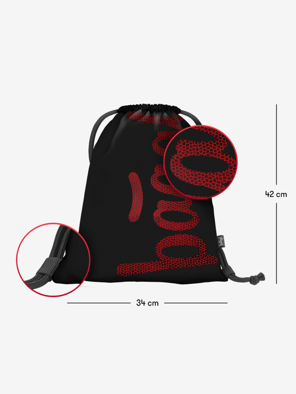 BAAGL  Schwarze Tasche Baagl Skate Rot