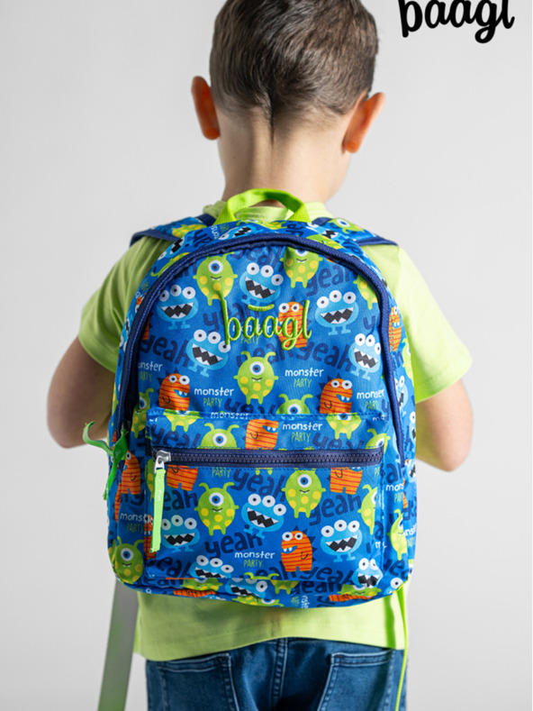 BAAGL  Blauer Vorschulrucksack Baagl Monsters