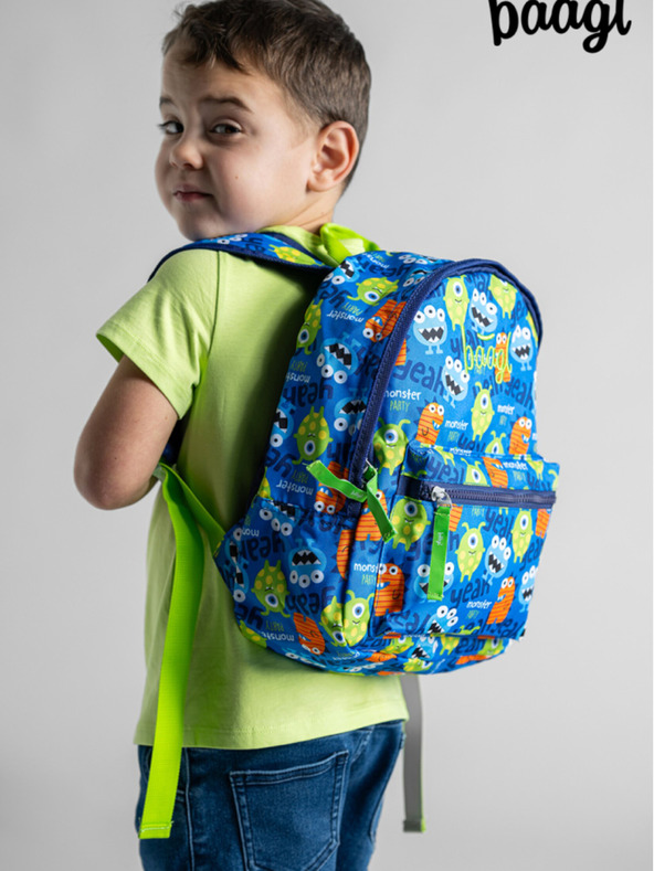 BAAGL  Blauer Vorschulrucksack Baagl Monsters
