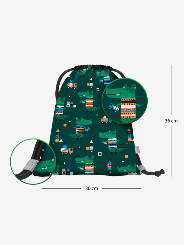 BAAGL  Grüne Vorschultasche Baagl Krokodil