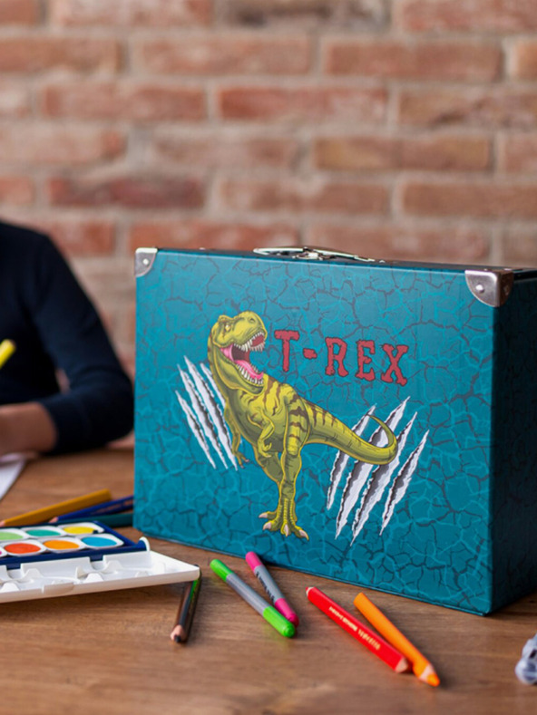BAAGL  Grüne Faltschultasche mit Beschlägen Baagl T-Rex