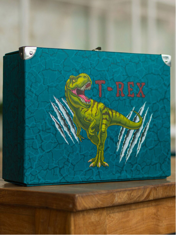 BAAGL  Grüne Faltschultasche mit Beschlägen Baagl T-Rex