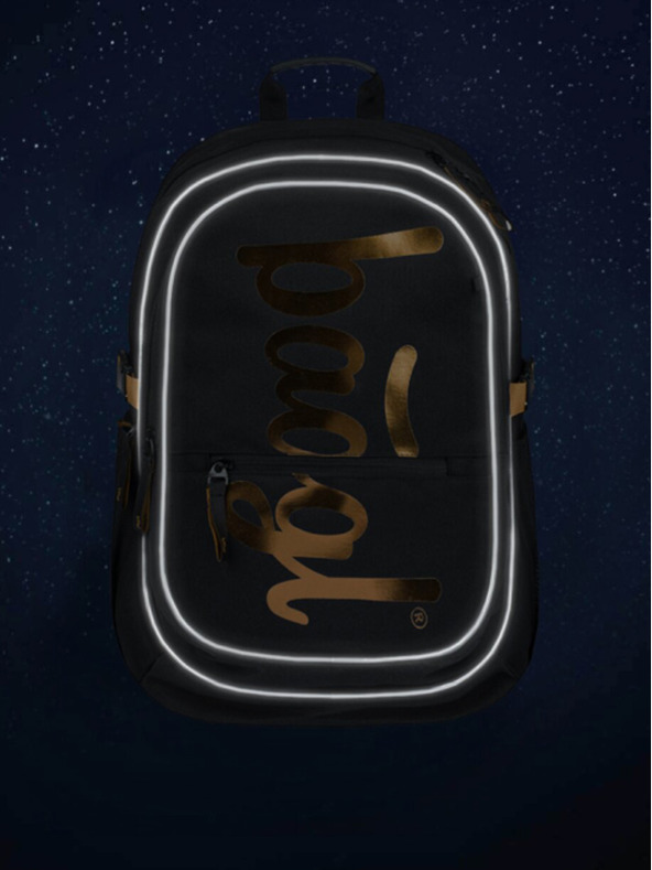 BAAGL  Schwarzes Schulset Core - Rucksack, Mäppchen, Tasche Baagl Metallic Bronze
