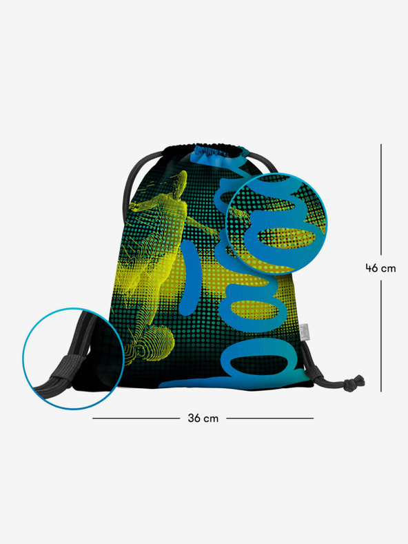 BAAGL  Grünes Schulset Core - Rucksack, Mäppchen, Tasche Baagl Fußballer