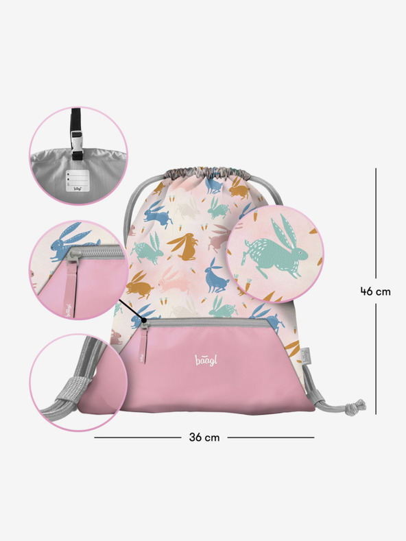 BAAGL  Rosa Tasche mit Fach Baagl Bunny