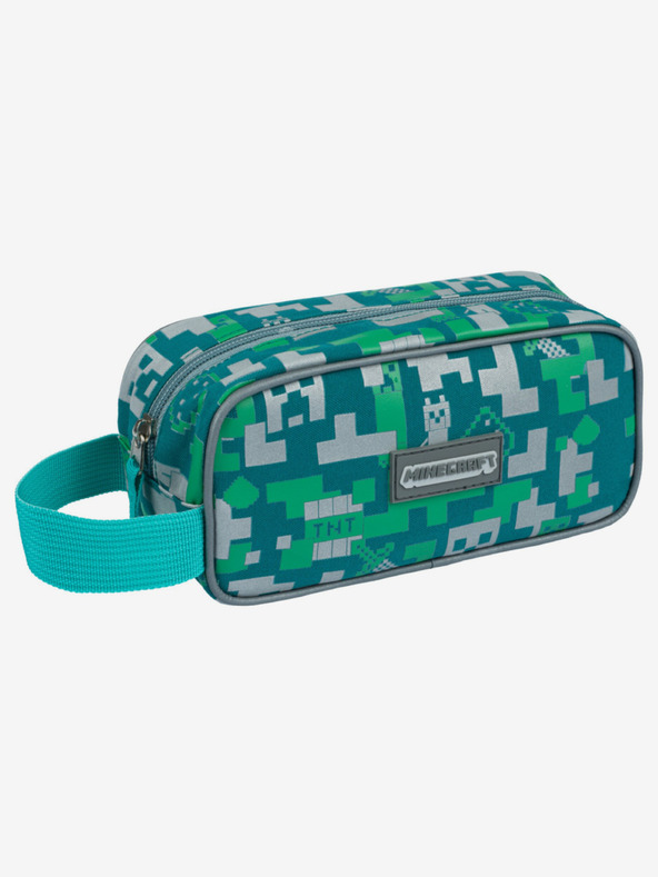BAAGL  Grünes Schulset - Mäppchen, Tasche Baagl Minecraft 2 Silver Creeper
