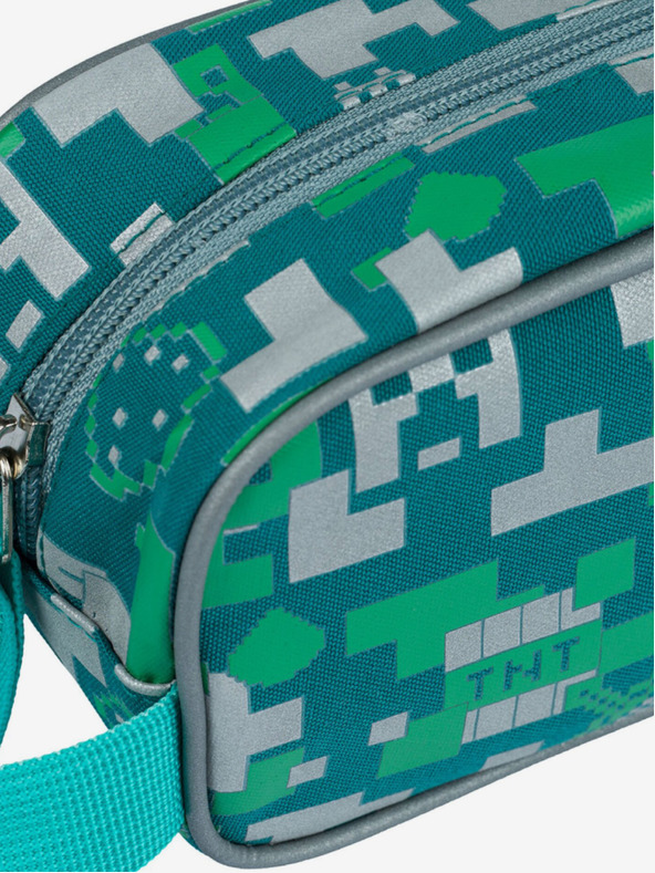 BAAGL  Grünes Schulset - Mäppchen, Tasche Baagl Minecraft 2 Silver Creeper