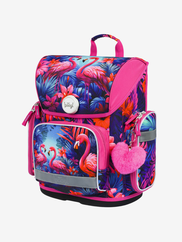 BAAGL  Rosa Schulranzen Ergo Baagl Flamingos