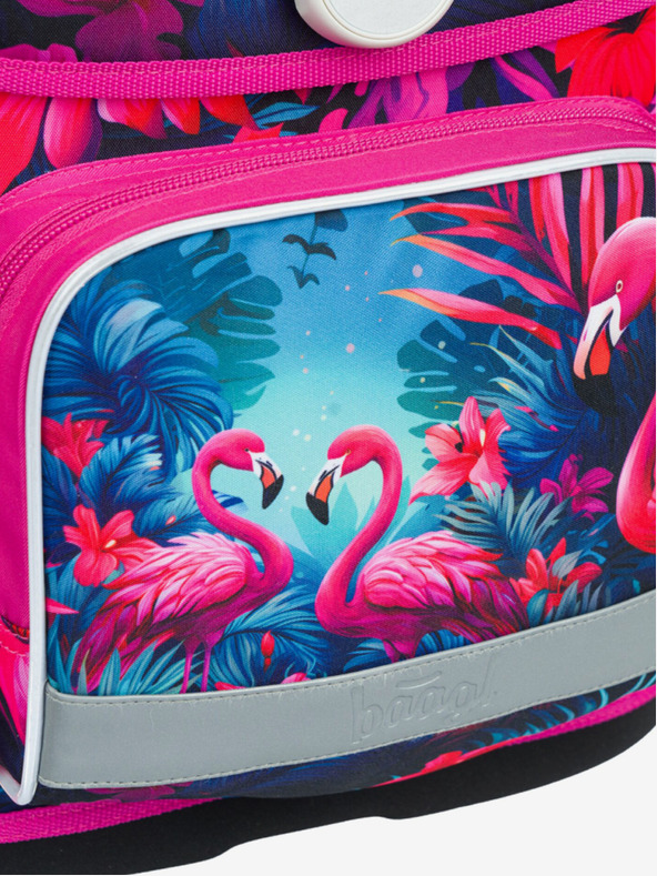 BAAGL  Rosa Schulranzen Ergo Baagl Flamingos
