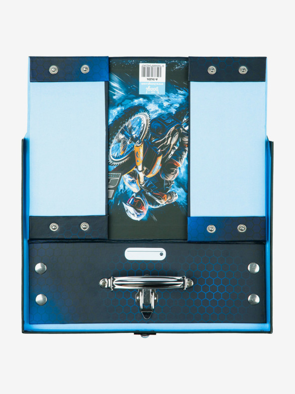 BAAGL  Blaue Faltschultasche mit Beschlägen Baagl Motorbike