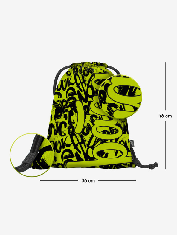 BAAGL  Gelbe und schwarze Tasche Baagl Lime
