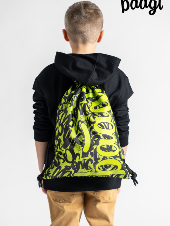 BAAGL  Gelbe und schwarze Tasche Baagl Lime