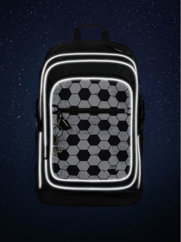 BAAGL  Schwarzer Schulrucksack Baagl Cubic Goal