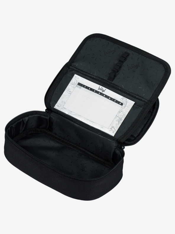 BAAGL  Graues Schulset - Rucksack, Mäppchen, Tasche Baagl Skate Darkness
