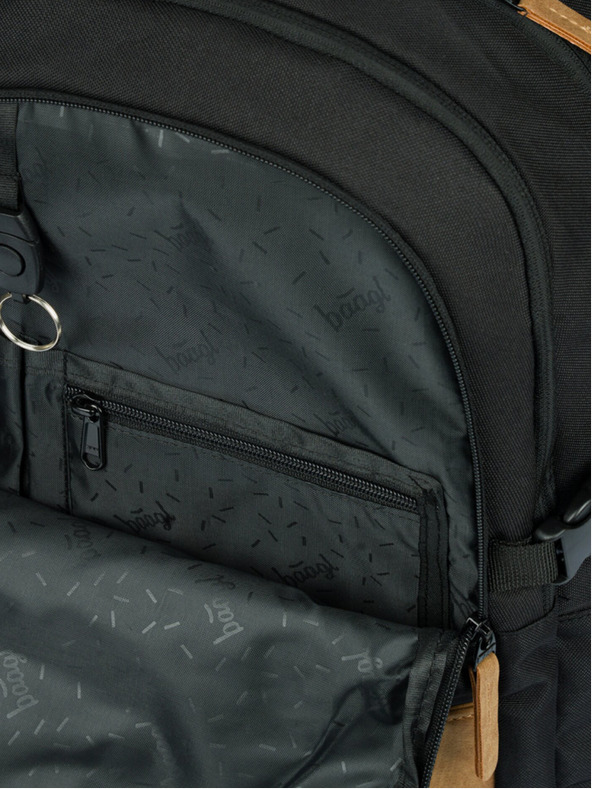 BAAGL  Graues Schulset - Rucksack, Mäppchen, Tasche Baagl Skate Darkness
