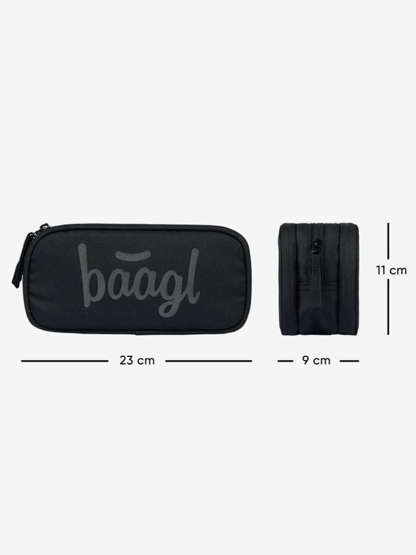 BAAGL  Schwarzes Schüler-Federmäppchen etue Baagl Black