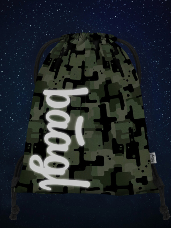 BAAGL  Schwarzes Schulset - Rucksack, Mäppchen, Tasche Baagl Coolmate Green