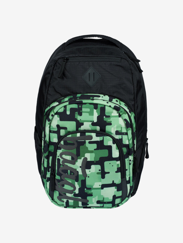 BAAGL  Schwarzes Schulset - Rucksack, Mäppchen, Tasche Baagl Coolmate Green