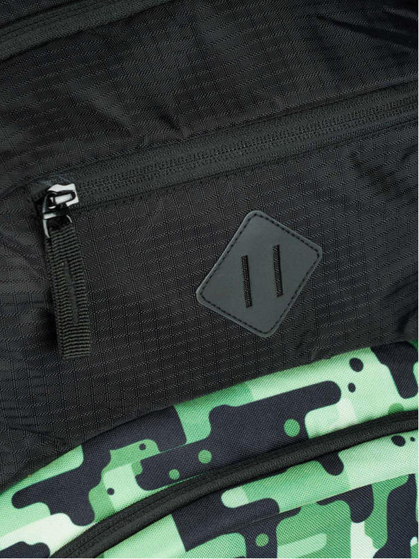 BAAGL  Schwarzes Schulset - Rucksack, Mäppchen, Tasche Baagl Coolmate Green