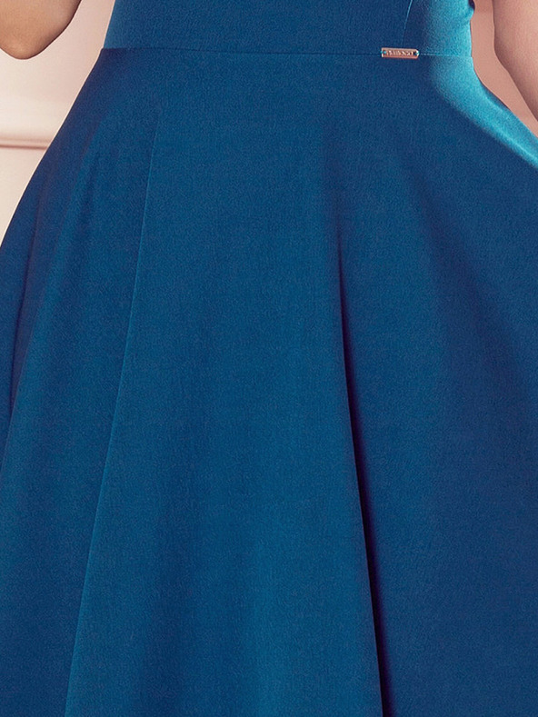 numoco Kleid - herzförmiger Ausschnitt - meerfarben Numoco