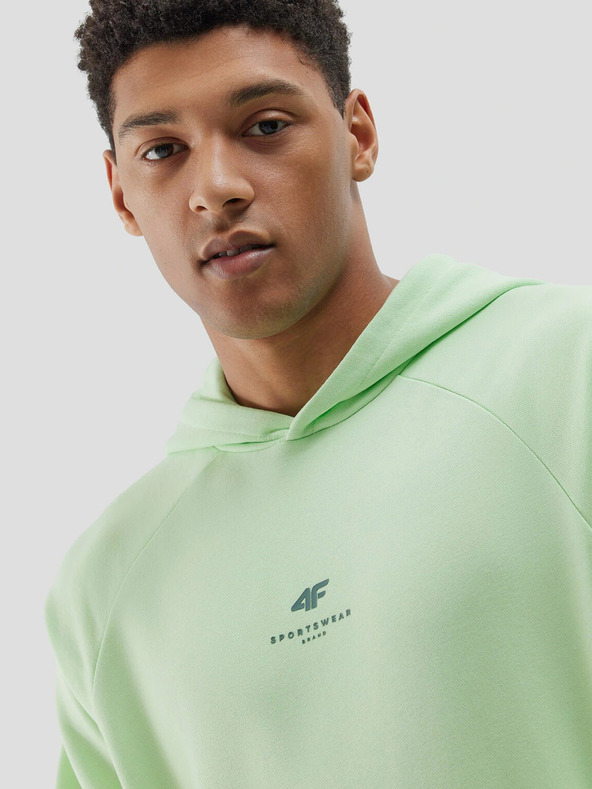 4F Herren-Kapuzen-Sweatshirt aus Bio-Baumwolle ohne Reißverschluss und Kapuze 4F