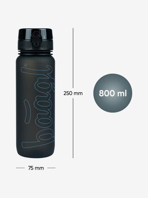 BAAGL  Schwarze tritan Trinkflasche schwarz, 800 ml Baagl
