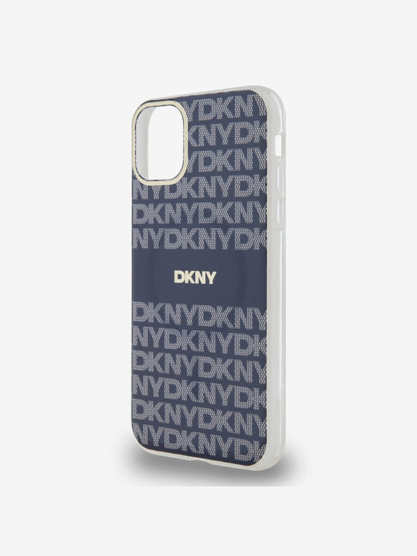 DKNY PC/TPU Repeat Pattern Tonal Stripe Magsafe Back Cover für iPhone 11 Blau DKNY