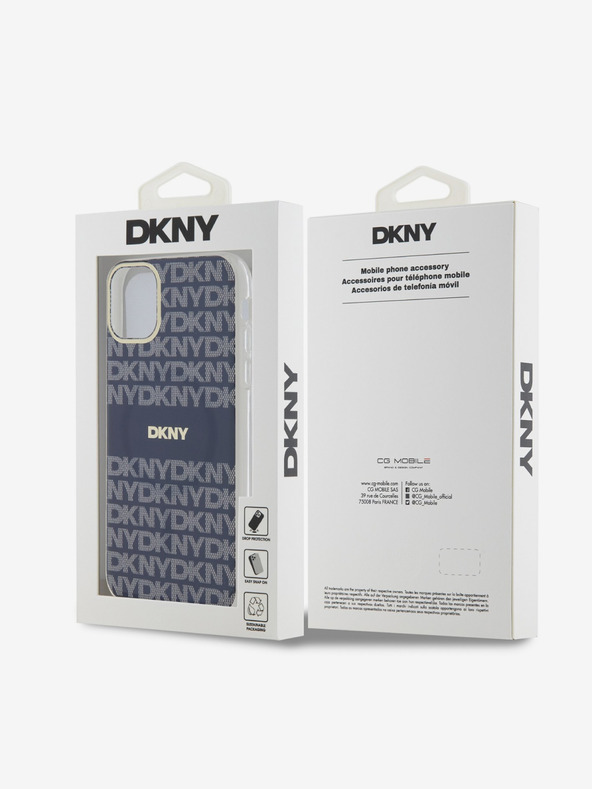 DKNY PC/TPU Repeat Pattern Tonal Stripe Magsafe Back Cover für iPhone 11 Blau DKNY
