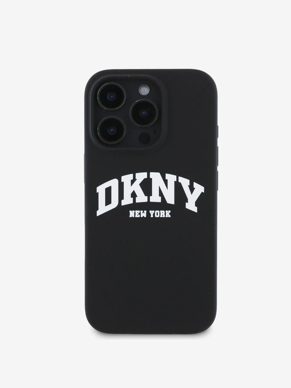 DKNY DKNY Liquid Silicone Arch Logo MagSafe Back Cover für iPhone 16 Pro Max Schwarz