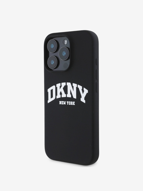 DKNY DKNY Liquid Silicone Arch Logo MagSafe Back Cover für iPhone 16 Pro Max Schwarz