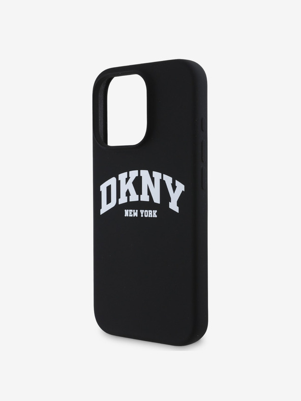 DKNY DKNY Liquid Silicone Arch Logo MagSafe Back Cover für iPhone 16 Pro Max Schwarz
