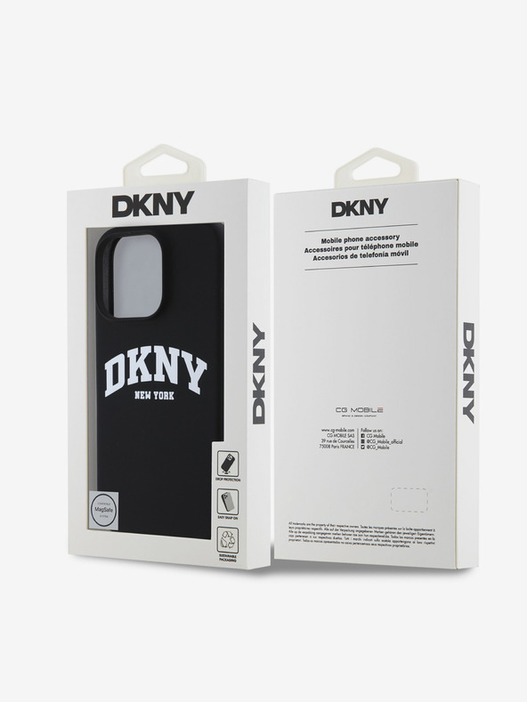 DKNY DKNY Liquid Silicone Arch Logo MagSafe Back Cover für iPhone 16 Pro Max Schwarz