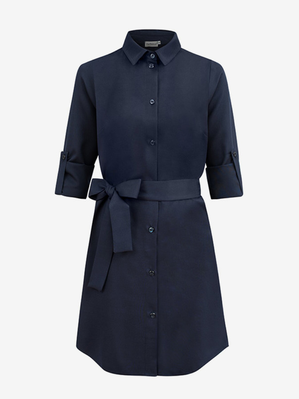 numoco Hemdblusenkleid mit Knöpfen - dunkelblau Numoco