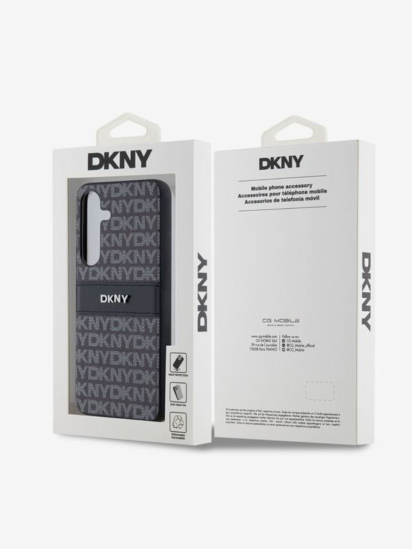 DKNY PC/TPU Rückseite mit Streifenmuster für Samsung S24 Schwarz DKNY