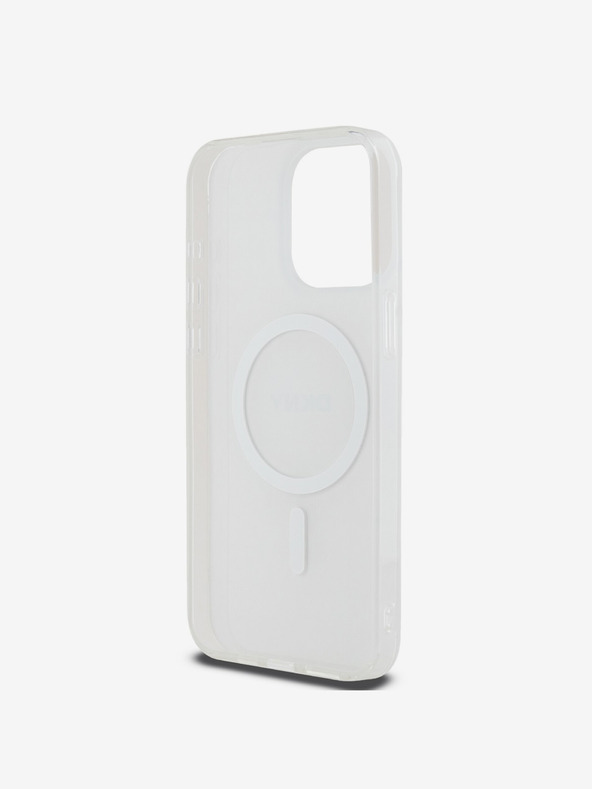 DKNY PC/TPU Wiederholungsmuster Tonal Stripe Magsafe Back Cover für iPhone 15 Pro Max Pink DKNY