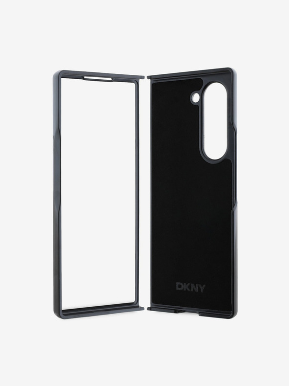 DKNY DKNY PU Leder Karomuster und Streifen Back Cover für Samsung Galaxy Z Fold 6 Schwarz