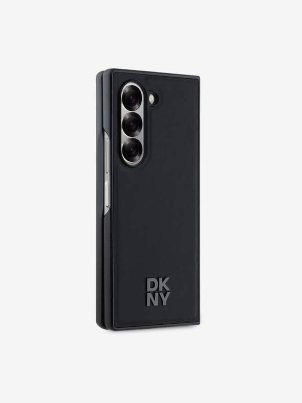 DKNY DKNY PU Leder Stack Logo MagSafe Schutzhülle für Samsung Galaxy Z Fold 6 Schwarz