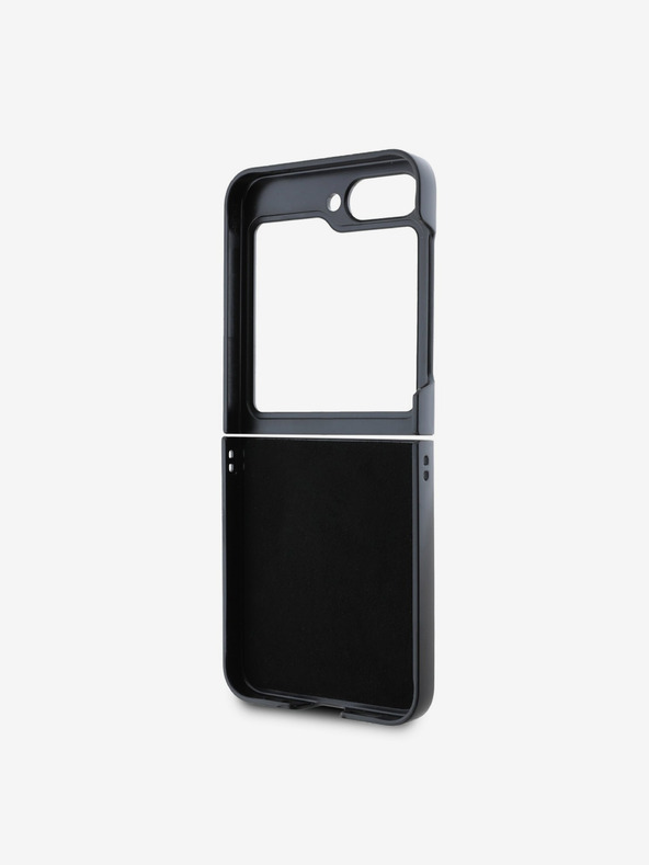 DKNY DKNY PU Leder Karomuster und Streifen Back Cover für Samsung Galaxy Z Flip 6 Schwarz