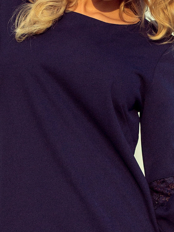 numoco Kleid mit Spitzenärmeln - dunkelblau Numoco MARGARET