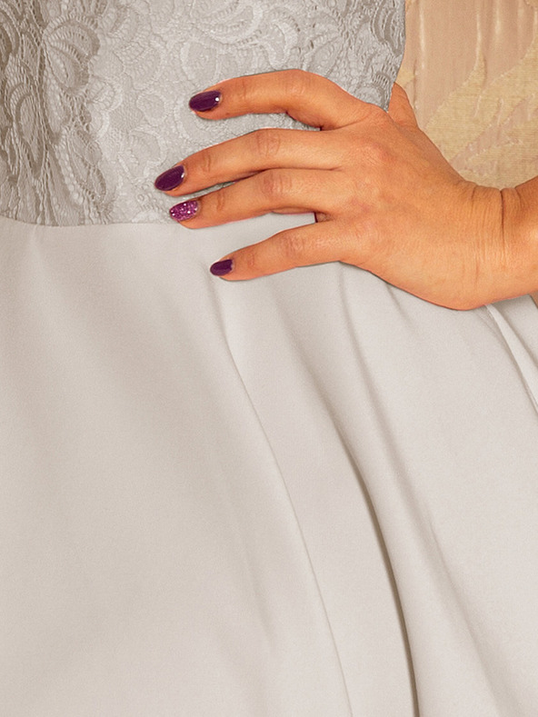 numoco Kleid mit Spitze - hellgrau Numoco MARTA