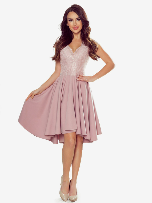 numoco Exklusives Kleid mit Spitze - rosa Numoco PATRICIA