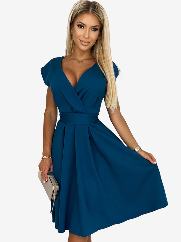 numoco Kleid mit ausgestelltem Ausschnitt - Seefarbe Numoco SCARLETT