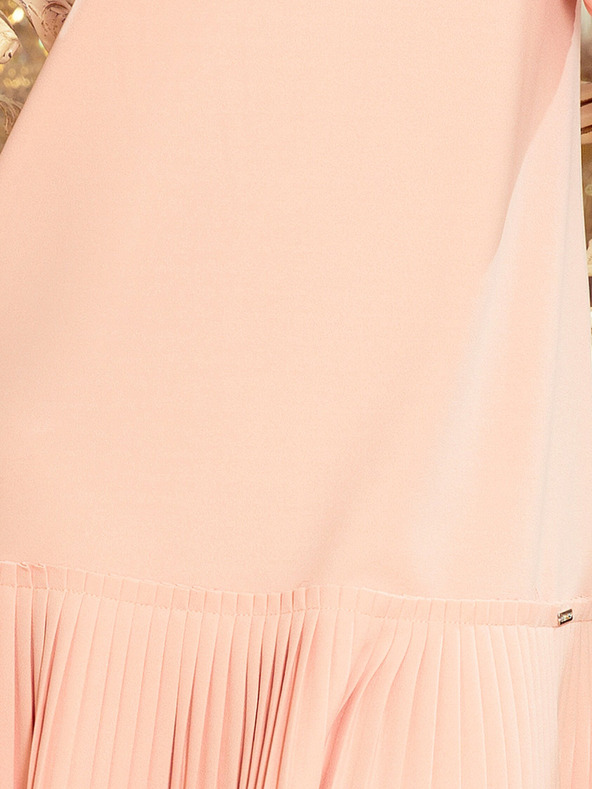 numoco Bequemes Faltenkleid - pfirsich Numoco LUCY