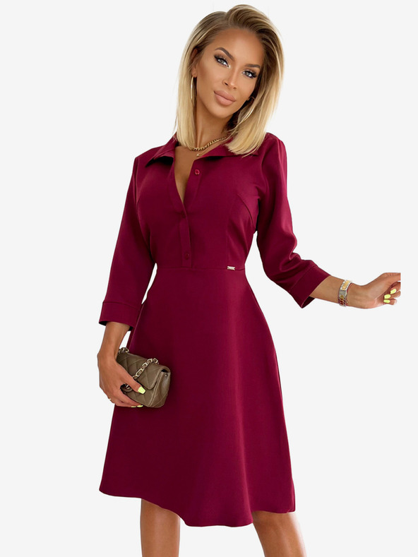 numoco Kleid - Burgunderrot Numoco SANDY